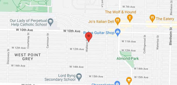 map of 3894 W 11TH AVENUE